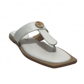 Scarpe donna ciabatta infradito Fracomina in pelle bianco DS23FR08 F723SS1001L40101