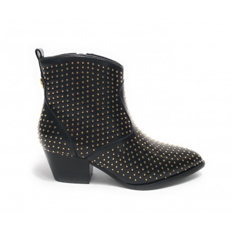 Scarpe donna ankle boot Guess Boyta ecopelle black/gold D24GU14 FL7BOYPEL10