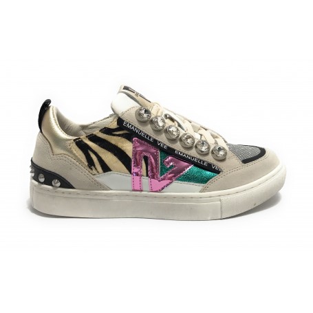 Scarpe donna sneaker Emanuélle Vee Olivia zebra/ multicolor D24EV05 432P-801-11-P011CB