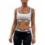Top donna Moschino bianco/nero logo E24MO06 V6A0801 9404 1001