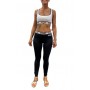 Top donna Moschino bianco/nero logo E24MO06 V6A0801 9404 1001