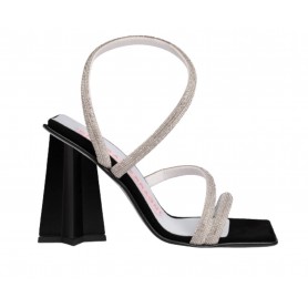 Sandalo donna Chiara Ferragni Andromeda TC100 strass argento/ nero D24CF09 CF3226 001