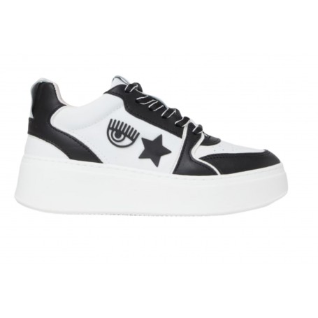 Scarpe donna sneaker Chiara Ferragni School white/ black D24CF03 CF3217 034