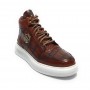 Scarpe uomo Harris polacchino pelle stampa cocco marrone nuss U17HA201