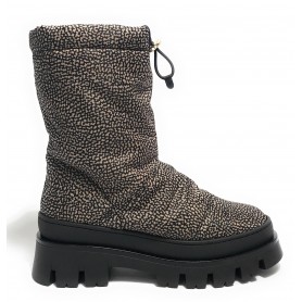 Scarpe donna Borbonese stivale ankle boots in tessuto OP natural D24BO01 6DZ926