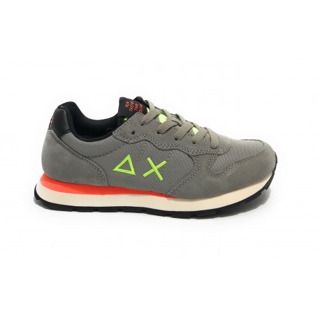 Sun68 sneaker Boy's Tom fluo suede/ nylon grigio medio Z24SU07 Z43302T