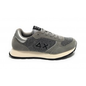 Sneaker Sun68 Girl's Ally glitter teen mesh/ suede grigio medio Z24SU13 Z43404T