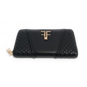Portafoglio donna Fracomina zip around ecopelle nero A23FR01 FA22WB7007P411S1-053