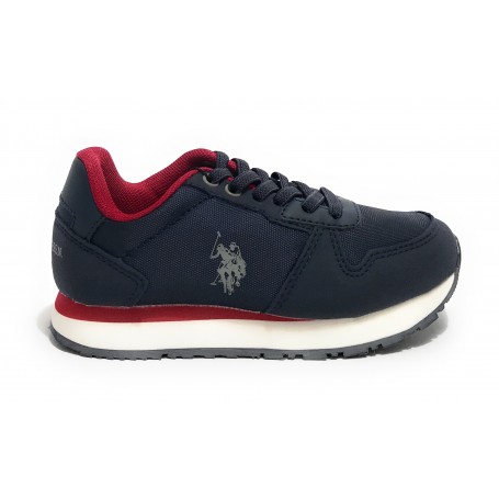 Scarpe US Polo sneaker Nobik 011 ecosuede/ nylon blu Z24UP01