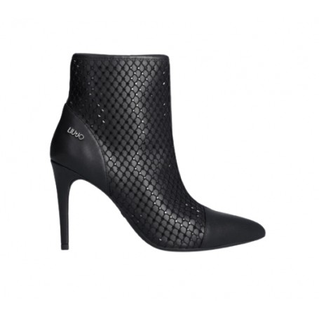 Stivaletto donna Liu-Jo ankle boot Vickie 148 nero con strass D24LJ23 SF3143