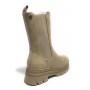 Scarpe donna Gold&gold stivaletto biker in ecopelle e tessuto beige D24GG32 GR421