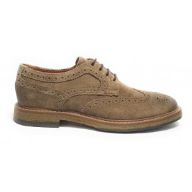 Scarpe uomo Elite francesina in pelle scamosciata taupe U24EL14 11193