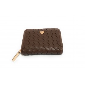 Portafoglio donna Fracomina zip around wallet marrone ecopelle AS23FR01 FA23SB700411S5-091