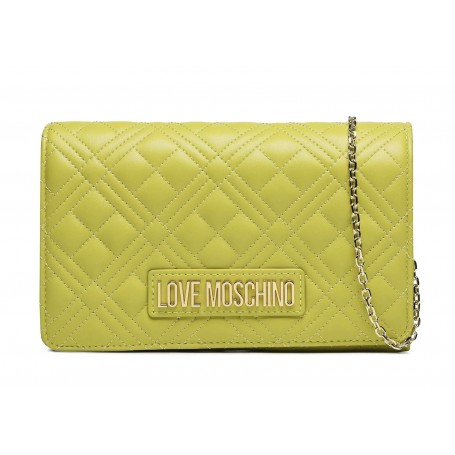 Borsa donna Love Moschino a spalla/ tracolla ecopelle trapuntata lime B24MO68 JC4079