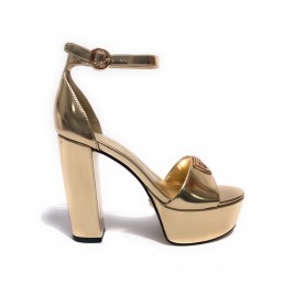 Sandalo Guess Seton TC 120 in pelle gold DS24GU04 FLPSETLEM03