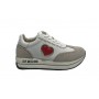 Scarpe Love Moschino sneaker in pelle/ scamosciato bianco DS24MO01 JA15064