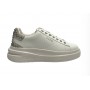 Scarpe  Guess sneaker Elbina in pelle white/ silver DS24GU22 FLPVIBLEP12