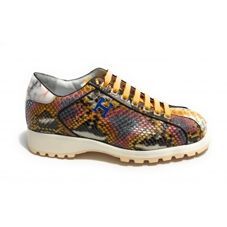 Scarpe uomo Harris sneaker pelle pregiata suffron multicolore / marmorizzato U17HA177