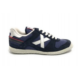Scarpe Munich sneaker Goal in pelle scamosciata / tessuto blu US24MU04 1582
