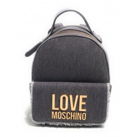 Borsa donna Love Moschino zaino in tessuto denim azzurro BS24MO98 JC4319
