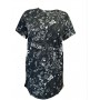 Maxi t-shirt donna Moschino nero con stampa logo ES24MO07 V6A0710 4412 1555