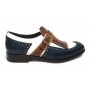 Scarpe uomo Harris fibbia lavorata a mano tricolore cacao blu U17HA137