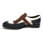 Scarpe uomo Harris fibbia lavorata a mano tricolore cacao blu U17HA137