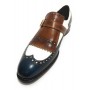 Scarpe uomo Harris fibbia lavorata a mano tricolore cacao blu U17HA137