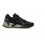 Sneaker running EA7 Emporio Armani training mesh black gold unisex US24EA02 X8X094