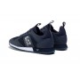Sneaker EA7 Emporio Armani training ecosuede/ mesh blu navy/ white unisex US24EA10 X8X027