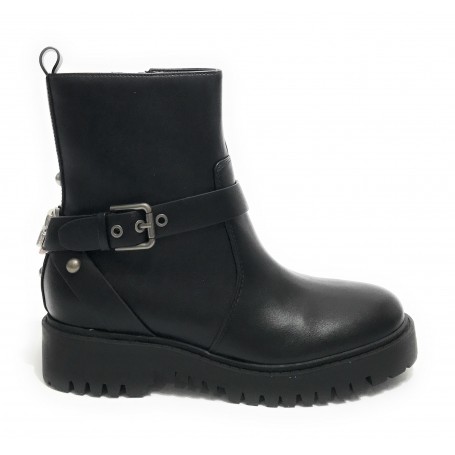 Scarpe donna Guess stivaletto biker Oracia bootie black D22GU39 FL8OCILEA10