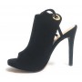 SCARPE CON TACCO LIU-JO MODELLO OKIKU IN PELLE SCAMOSCIATA NERA DS17LJ02