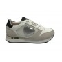 Scarpe Love Moschino sneaker thunder 30 in pelle/ mesh bianco / nero/ argento DS24MO21 JA15493