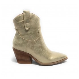 Scarpe donna Gold&gold stivaletto texano ecopelle oro DS24GG03 GU223