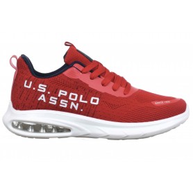 Scarpe U.S. Polo sneaker running Active001 in ecopelle/ tessuto mesh red uomo US24UP04