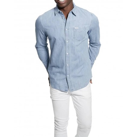 Camicia jeans uomo Guess Shirt jeans Ronnie azzurro denim ES24GU80 M4RH44D14LH