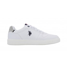Scarpe U.S. Polo sneaker ROKKO003B in ecopelle white uomo US24UP17