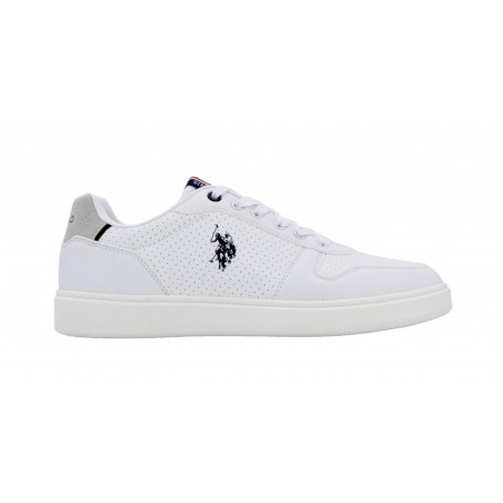 Scarpe U.S. Polo sneaker ROKKO003B in ecopelle white uomo US24UP17