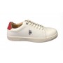 Scarpe U.S. Polo sneaker Hummer001 in pelle white/ red uomo US24UP21