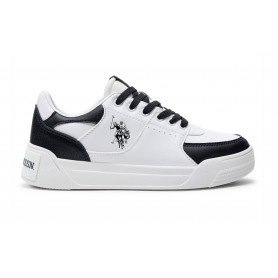 Scarpe US Polo sneaker Nole001 in ecopelle/ tessuto white/ black DS24UP12