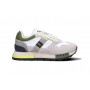 Scarpe Blauer sneaker Heron 02 in suede/ nylon white/ military US24BU06 S4HERON02/RIS