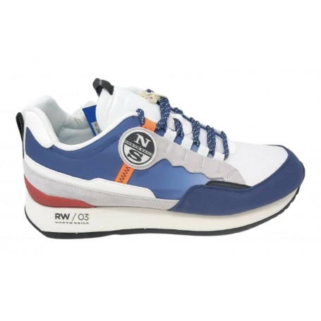 Scarpe North Sails sneaker RW/03 018 Watercraft in suede/ tessuto blu navy/ white US21NS05