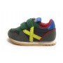 Scarpe bambino Munich Baby Massana sneaker con strap in suede grigio/ multicolor Z21MU13