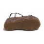 Scarpe donna Elite sandalo zeppa TC 70 in pelle/ suede grigio DS22EL17 923