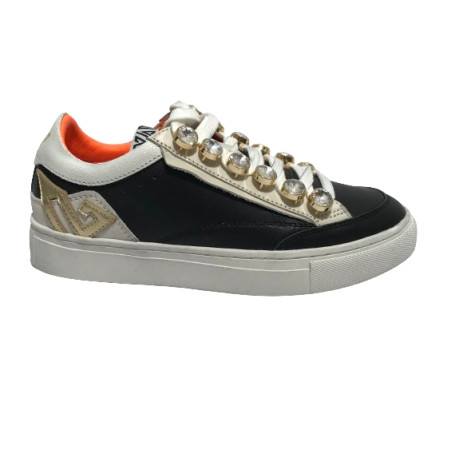 Scarpe donna sneaker Emanuélle Vee Olivia con strass black D25EV07 442P-700-33-P003CB\BLA