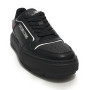 Scarpe Love Moschino sneaker in pelle nero/ bianco D25MO02 JA15144G1LJC100A
