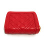 Portafoglio Donna Love Moschino zip around trapuntato rosso A25MO15 JC5634PP1LLA0500