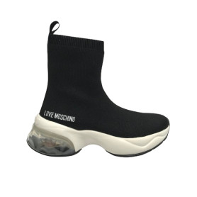Scarpe donna Love Moschino sneaker running calza crystal TC 60 black D25MO04 JA15286G1LIYA000