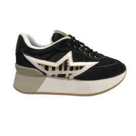 Scarpe donna Liu-Jo Dreamy 05 sneaker Nylon/Pony hair black/white D25LJ03 BF4041 TX428