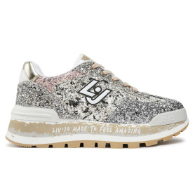 Scarpe donna Liu-Jo Amazing 26 sneaker ecopelle/ glitter black/silver D25LJ07 BF4047 TX007